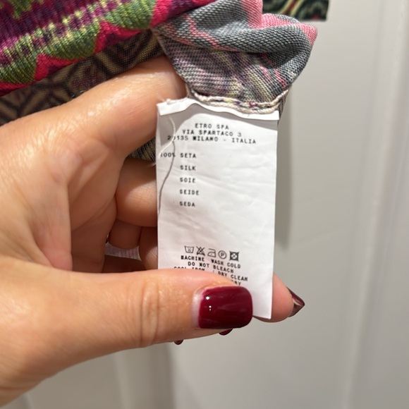 Etro Multicolored Floral Printed Knit - size 44 European - Picture 3 of 4